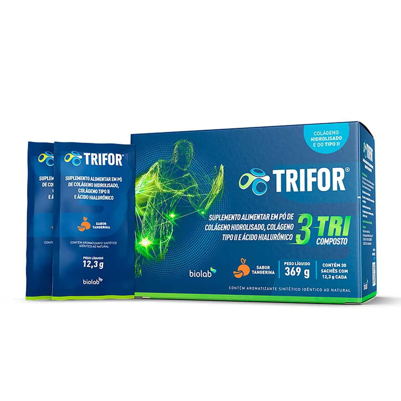 Colágeno Trifor Tangerina 30 Sachês De 12,3g