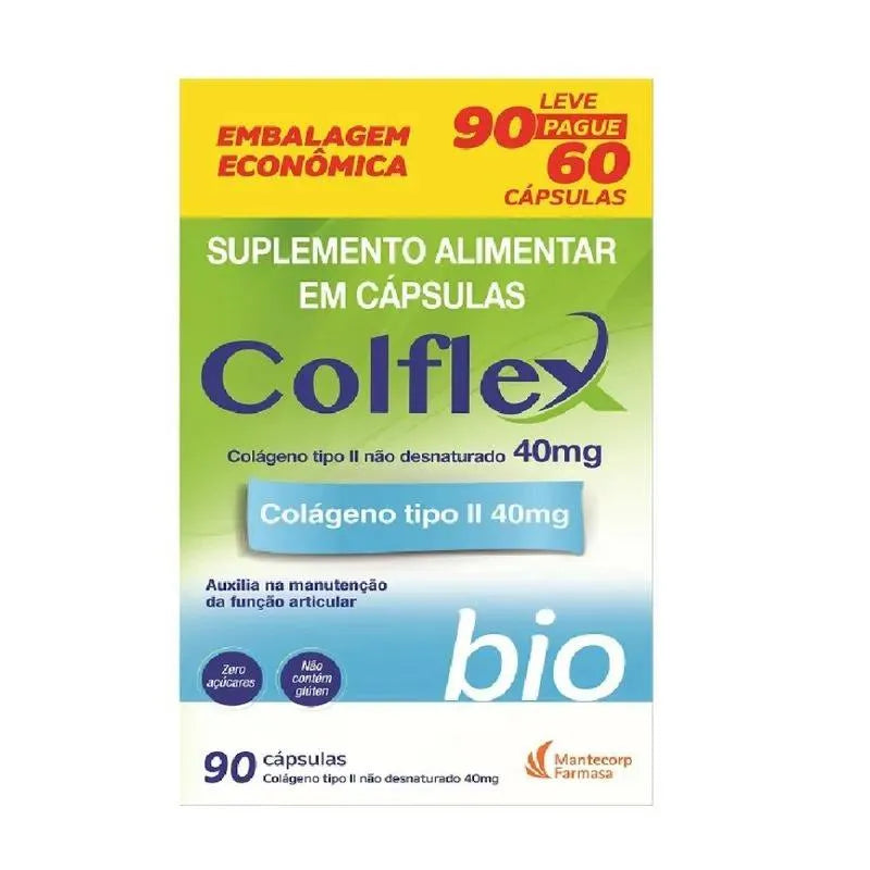 Colflex Bio Colágeno Tipo Ii 40mg Mantecorp 90 Cápsulas